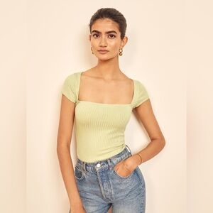 XL Reformation Bardot Top in Limon - NWT; was too loose on me, never worn